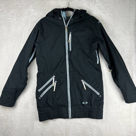 Women's Oakley Ski Snowboard Winter Jacket Size Medium Black Thinsulate - Picture 1 of 14